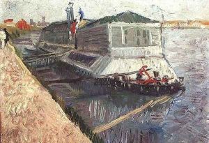Bathing Float On The Seine At Asnieres by Vincent Van Gogh