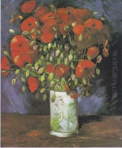 Vase With Red Poppies