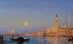 Gondole Devant Le Grand Bassin, Venise