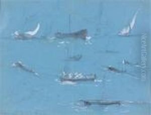 Etudes De Bateaux by Felix Ziem