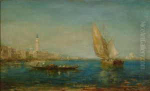 A View Of Venice From Across The Lagoon by Felix Ziem