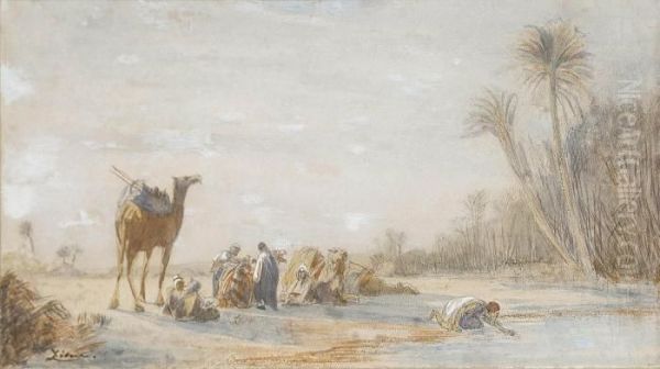 Arabs At An Oasis - view 1