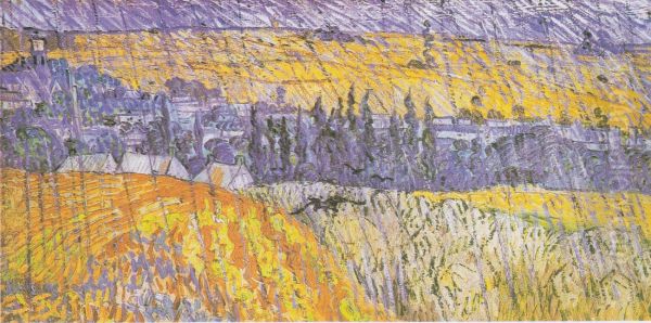Landscape At Auvers In The Rain - view 1