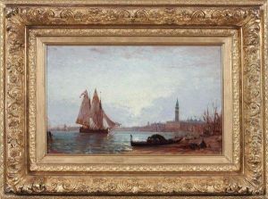 Le Quai Des Esclavons, Venise by Felix Ziem