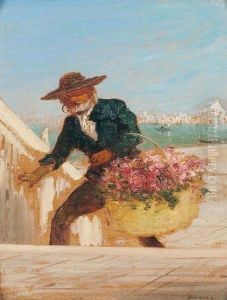 Marchand De Fleurs by Felix Ziem