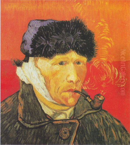 Self Portrait With Bandaged Ear And Pipe - view 1