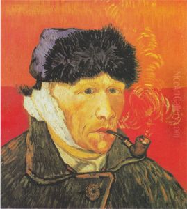 Self Portrait With Bandaged Ear And Pipe