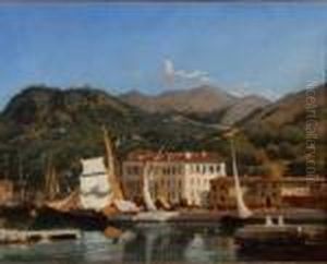 Vue D'un Port Du Midi by Felix Ziem