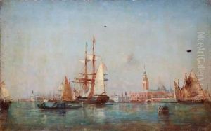 Vue De Venise, Le Palais Des Doges by Felix Ziem