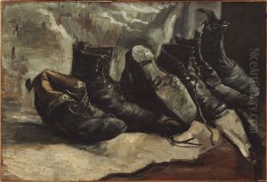 Three Pairs Of Shoes by Vincent Van Gogh