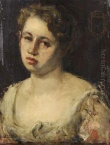 Portrait De Jeune Femme by Felix Ziem
