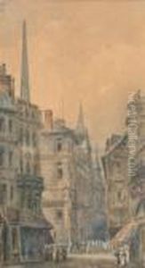 Vue D'une Ville Gothique by Felix Ziem