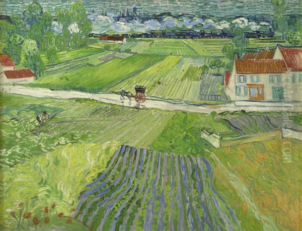 Landscape With Carriage And Train In The Background - view 1