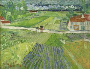 Landscape With Carriage And Train In The Background