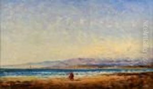 Vue De La Rade De Nice Et D'antibes by Felix Ziem