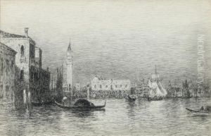 A View Of Venice With The Doge's Palace And The San Marco In The Distance