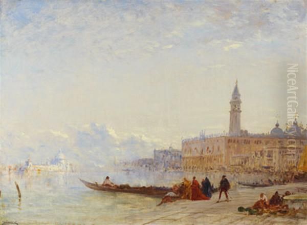 Vue Du Palais Des Doges Depuis Le Quai Des Esclavans - view 1