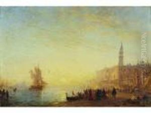Quai Des Esclavons by Felix Ziem