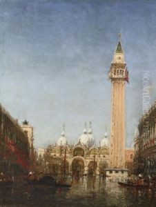 The Basilica San Marco, Venice by Felix Ziem