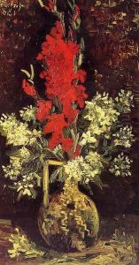 Vase With Gladioli And Carnations II