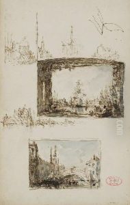 Le Pont De Rialto A Venise Et La Lagune Avec Un Bateau A Voile