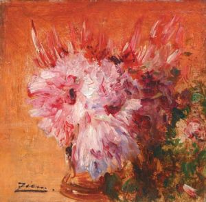 Bouquet De Chrysanthemes by Felix Ziem