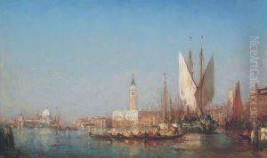 Le Grand Canal A Venise by Felix Ziem