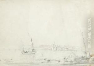 Cannes, L'ile Sainte Marguerite by Felix Ziem