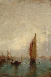 Fischerboote Und Gondel In Der
Lagune. by Felix Ziem