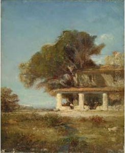 Maison Aux Trois Piliers, Turquie by Felix Ziem