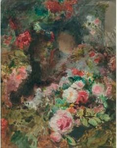 Fleurs, Vers 1845-1846 by Felix Ziem