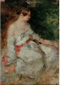 Portrait Presume De Madame Ziem by Felix Ziem