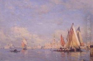 Fishing Boats In The Bacino Venice
Bears Signature (lr), Numbered by Felix Ziem