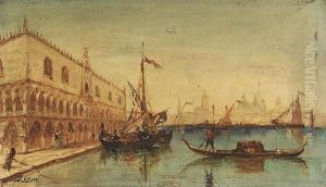 *179. Attributed To Felix Francois Georges Philibert Ziem , "venetian Scene" by Felix Ziem