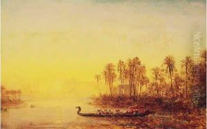 En Egypte, Gondole Et Ruines by Felix Ziem