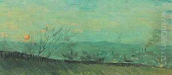 Factories Seen From A Hillside In Moonlight - view 1