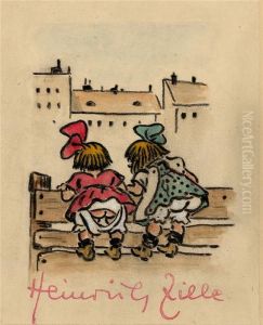 Da Gibts Was Zu Kieken by Heinrich Zille