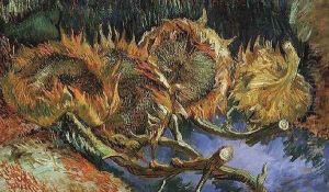 Four Cut Sunflowers by Vincent Van Gogh