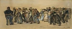 Spandauer Arbeiterzug by Heinrich Zille
