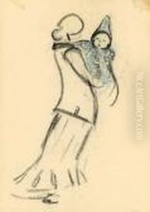 Frau Mit Kind Auf Dem Arm by Heinrich Zille