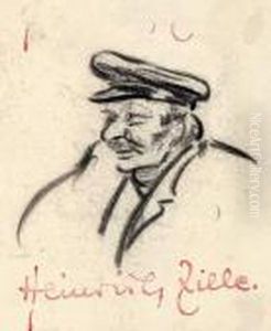 Portrait Eines Mannes Mit Mutze by Heinrich Zille