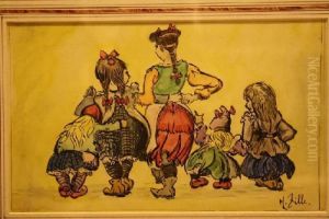 Funf Kleine Madeln by Heinrich Zille