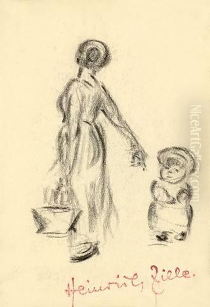 Stehende Frau Und Stehendes Kind - view 1