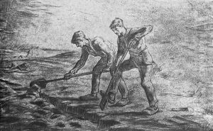 Ditchdiggers (after Millet) by Vincent Van Gogh