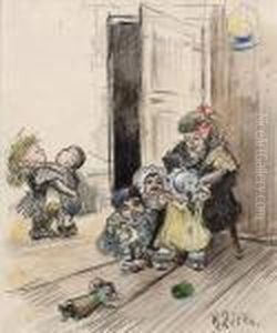 Reading Aloud by Heinrich Zille