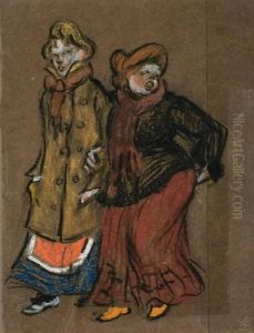 Zwei Frauen by Heinrich Zille