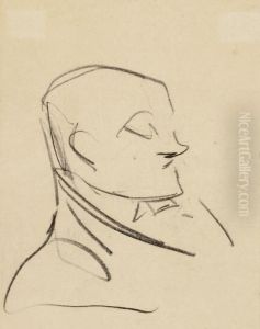 Mannerkopf. Gore.spazierganger by Heinrich Zille