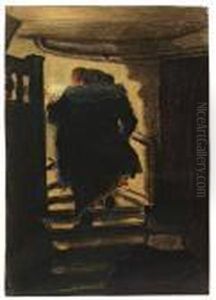 Freier Auf Der Treppe
