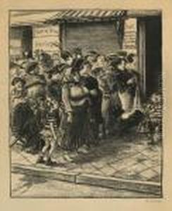Kartoffelstehen by Heinrich Zille