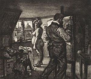 "der Fruhlingsmaler". Originaltitel by Heinrich Zille